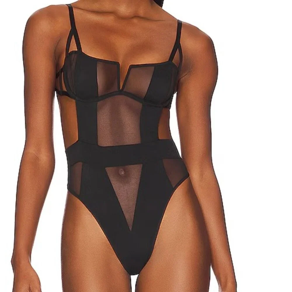 Bluebella Orla Wired Bodysuit Lingerie Romantic Sexy Lingerie in black